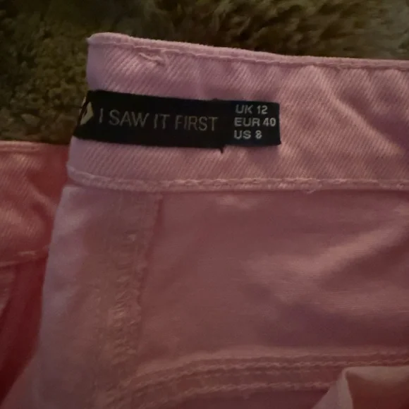 Pink Wide Leg Cargo Jeans - Picture 6 of 6